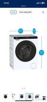 Úzká pračka s předním plněním Candy CW50-BP12307G-S