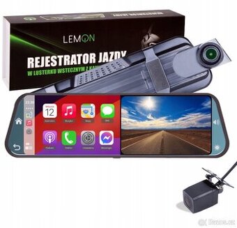 AUTOMOBILOVÉ KAMERA 4K 10 PALCŮ V ZRCÁTKU S COUVACÍ KAMEROU