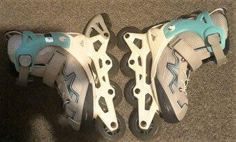 Prodám kolečkové nastavitelné brusle Oxelo vel. 30-32