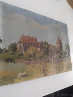 Olej na lepence Rudolf Ostermayer