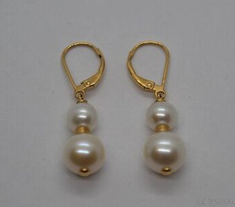 Zlaté náušnice Perly