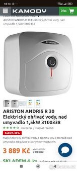Bojler Ariston andris R30 PL EU - 30L na 220V