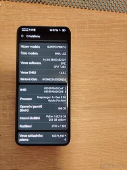HUAWEI PURA 60pro V ZARUCE 8 MĚSICU STAV NOVY