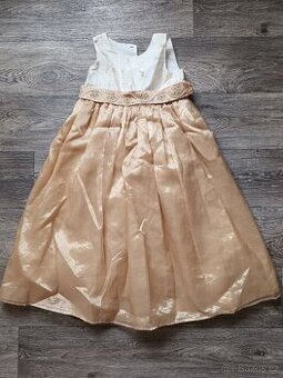 Holčičí společenské zlaté šaty, vel. 110