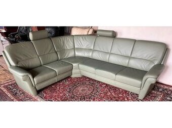 Luxusní rohová kožená sedací souprava, 3009