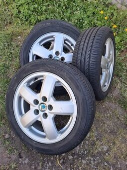 Alu kola 5x100 originál Škoda Fabia 195/50 R15