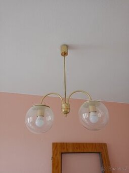 Elegantni lustr lampa vintage kus kov / sklo
