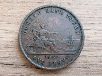 1 Penny 1852 kolonie Kanada Province du Canada Bank Token