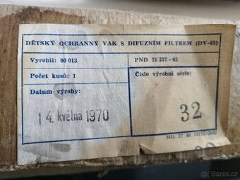 Dětský ochranný vak s DIFUZNÍM FITREM DV - 65