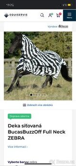Síťovaná deka Bucas zebra 135cm