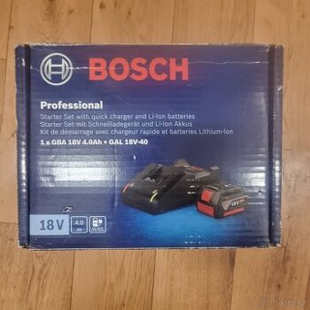 Starovaci sada BOSCH 1 X GBA 18V 4.0Ah+ GAL 18V-40