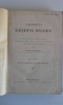 Všeobecný dějepis hudby I - Karel Stecker - 1
