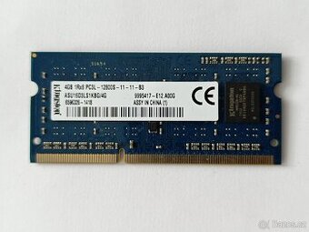 Kingston 4GB PC3 - 12800S - 11- 11 - B3