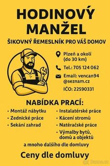 🛠️ HODINOVÝ MANŽEL – ŠIKOVNÝ ŘEMESLNÍK PRO VÁŠ DOMOV 🏠 📍
