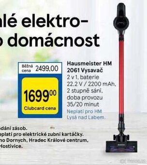 Hausmeister 2v1 vysavač - 1