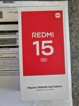 Xiaomi Redmi 15 5G, 4GB RAM 128GB, nový, nerozb.