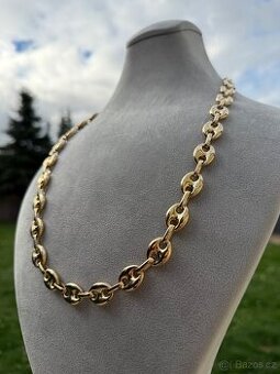 Zlatý řetěz 70g - 585 14k - 70cm - 12mm - NOVÝ ZLATO - VZOR