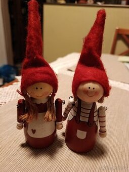 Vánoční skřítky - dřevěné