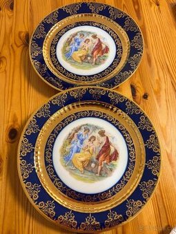 Porcelánové talíře značky D.F.Epiag  s motivem Tři Grácie