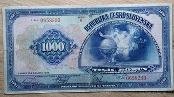 1000 korun 1932 Československo