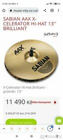 Hi-hat činely Sabian AAX X-Xcelerator 13"
