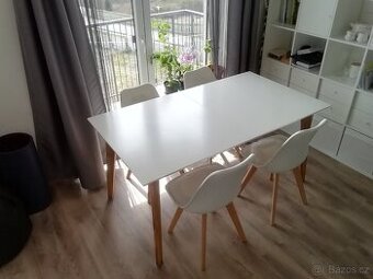 Jídelní stůl FRISK-rozkládací, 4x židle
