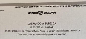 Lotrando a Zubejda - Praha - 17.5.2025