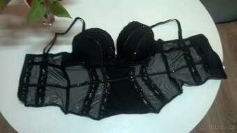 luxusni sexy pralo vel 85C cerny korzet