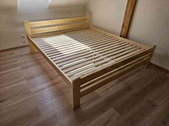 Postel 180x200 borovice + 2x lamelový nový rošt