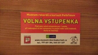 Muzeum rekordů a kuriozit Pelhřimov - poukaz k nákupu zdarma - 1