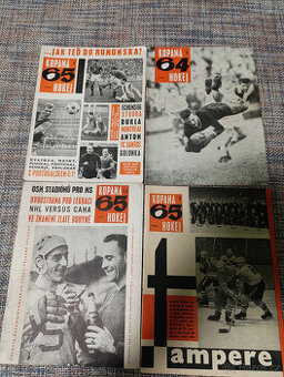 Časopis Kopaná - Hokej 3/1965, 5/1965, 12/1965, 5/1964