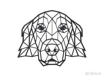 Geometrický obraz ZLATÝ RETRÍVR