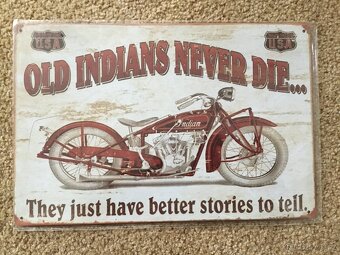 Motocyklové tabulky Indian - 8 kusů