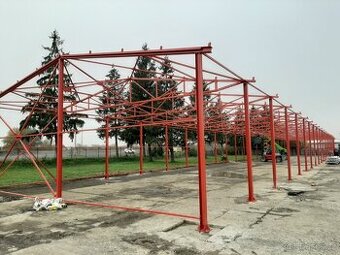 Ocelová konstrukce haly - priehradová 5x12x42 m