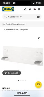 Čelo k posteli NORDLI IKEA