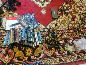 Zbytek po mining risery, ssd, usb, ethernet