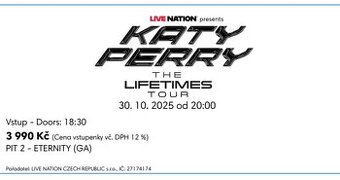 Katy Perry Eternity stání u(vnitř) pódia