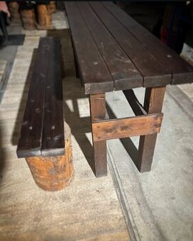 Zahradní dřevěné lavice 2ks