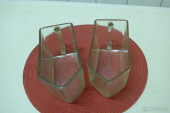 Skleněné Retro Zásobniky na Mouku...2ks