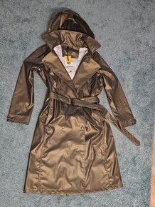 HUBLOT nepromokavý kabát do deště pláštěnka - khaki metalic