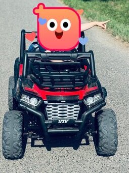 Elektrické autíčko UTV 24V, červené, dvoumístné,