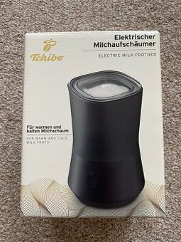 Nový elektrický napěňovač mléka Tchibo - orig. balení, černý
