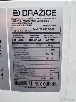 Dražice OKC 250 NTRR/SOL