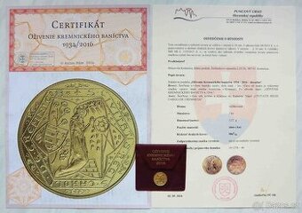 Dukát Oživení kremnickáho bánictva 2016 - pouze 100 kusů