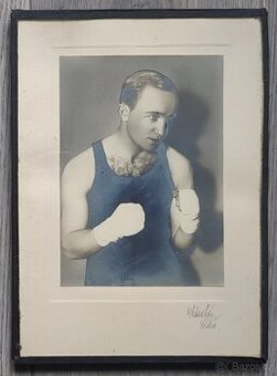 Starožitné foto BOXER - LÍŠEŇ, cca 1920-40