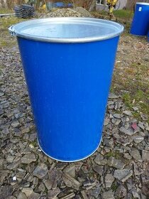 Plechové (ocelové) sudy 200 litrů s víkem