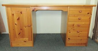 Psací stůl z borovice - celomasiv - Výborný stav