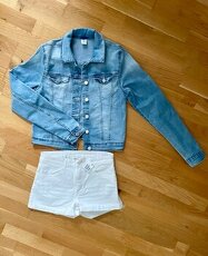 H&M džínová bunda a šortky vel.164