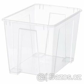 Plastová průhledná krabice 39x28x28 cm 22 l - 1