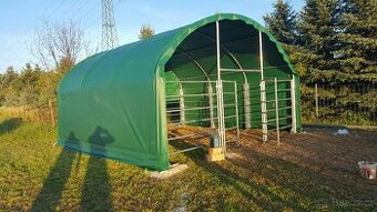 Plachtový přístřešek pro zvířata 6m x 6m - 750g/m2